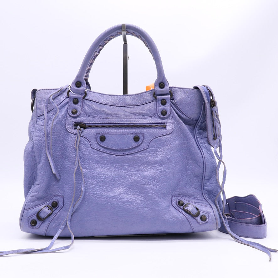 Mauve Lambskin Leather Motorcycle Velo Bag Twins LDZ1655