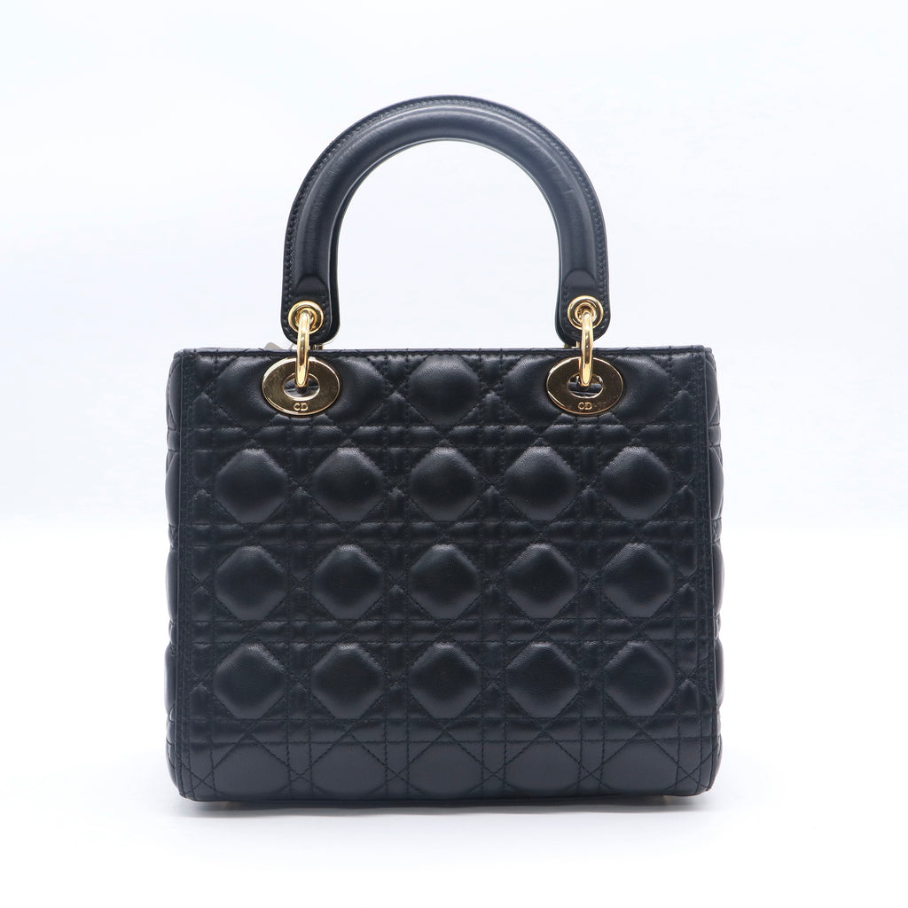 Christian Dior Lady Dior Bag Cannage Quilt Grained Calfskin Medium twins LDJ3382