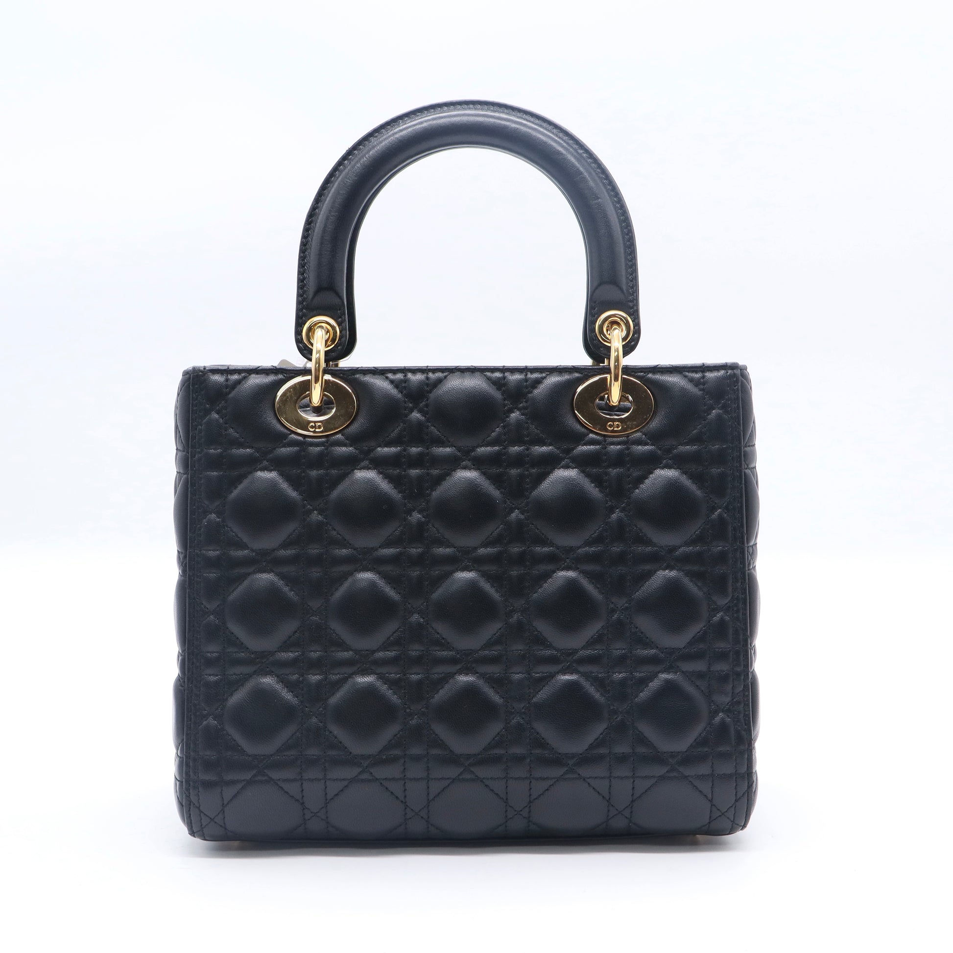 Christian Dior Lady Dior Bag Cannage Quilt Grained Calfskin Medium twins LDJ3382
