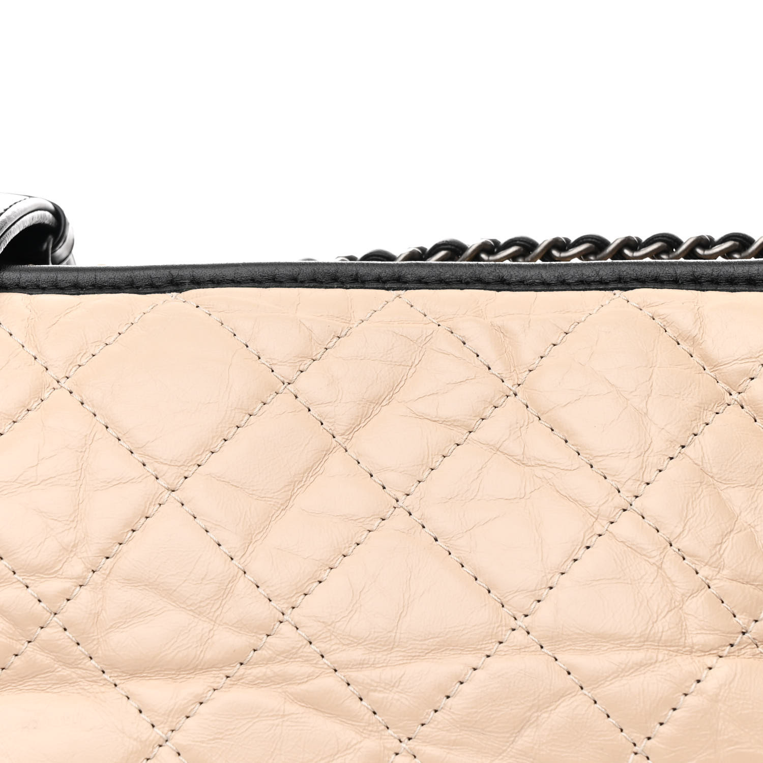 Bicolor Gabrielle Hobo Quilted Aged Calfskin Large Twins
