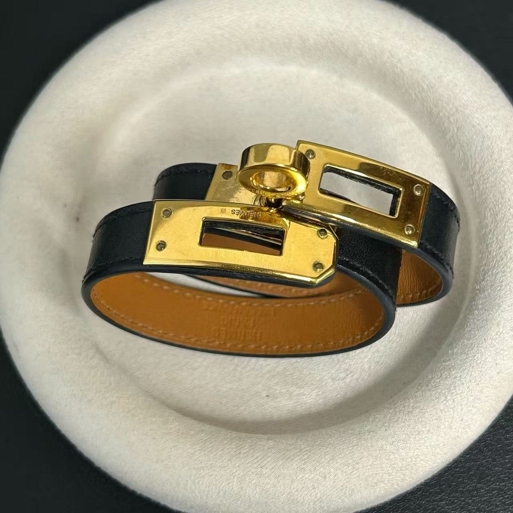Hermes Kelly Double Tour Wrap Bracelet twins LDJ4289
