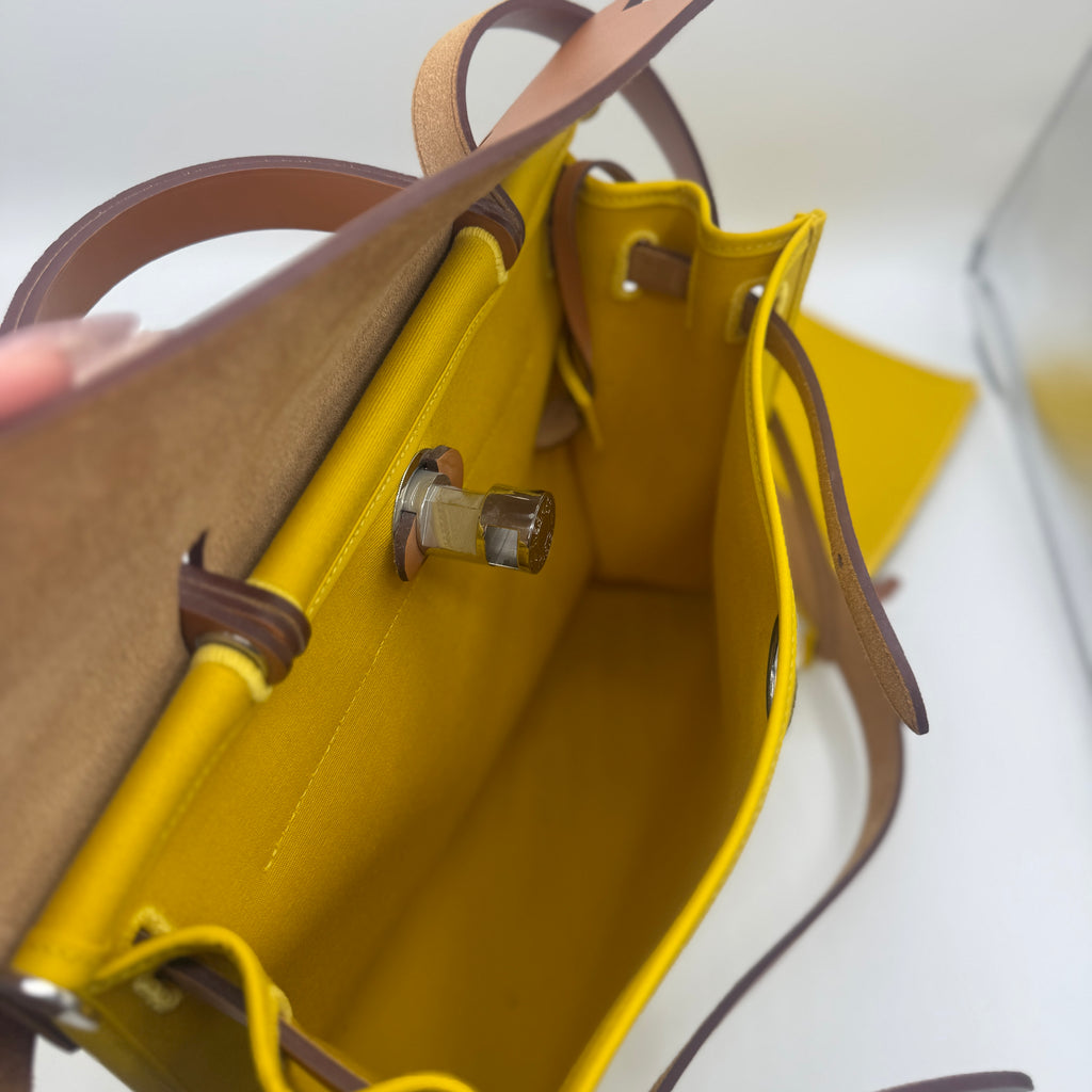 Hermes Herbag Zip Leather and Toile 31