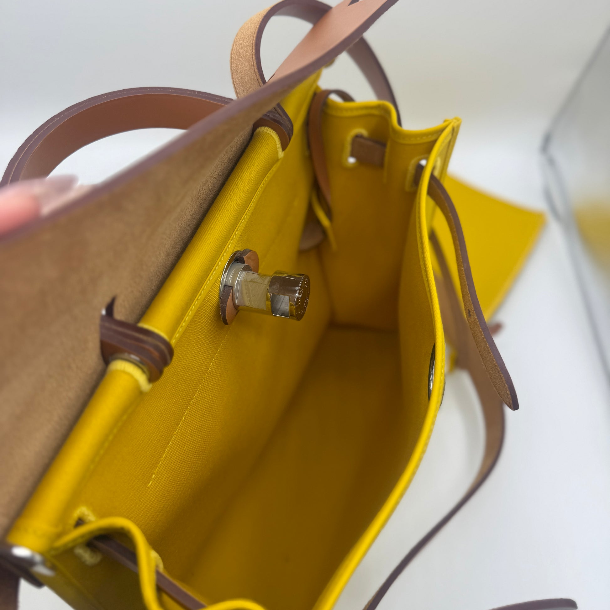 Hermes Herbag Zip Leather and Toile 31