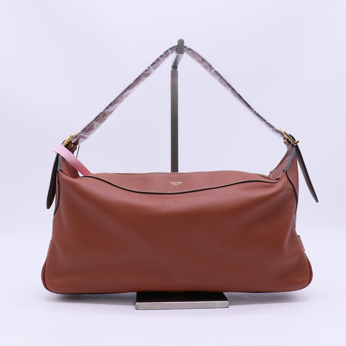 Supple Calfskin Medium Romy Shoulder Bag Tan Twins LDJ5967