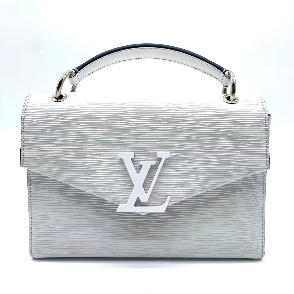 White Epi Leather Grenelle Pochette Bag