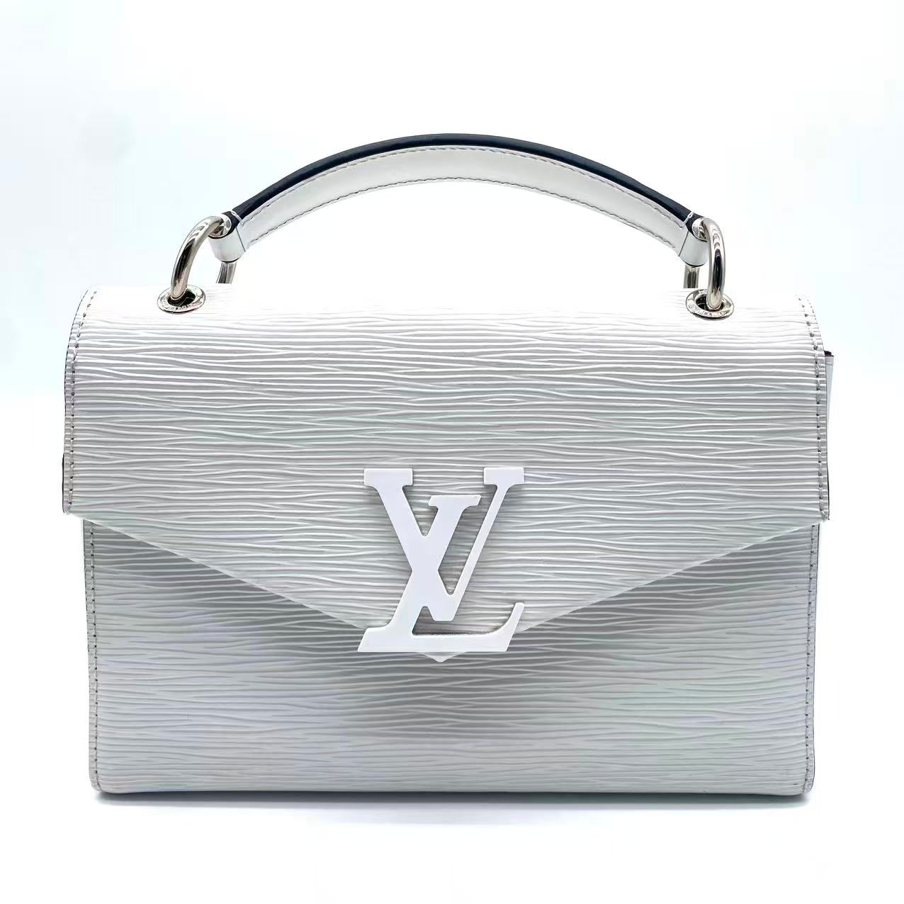 White Epi Leather Grenelle Pochette Bag