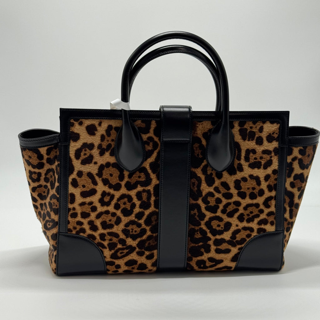 Gucci leopard print calf hair buckle
