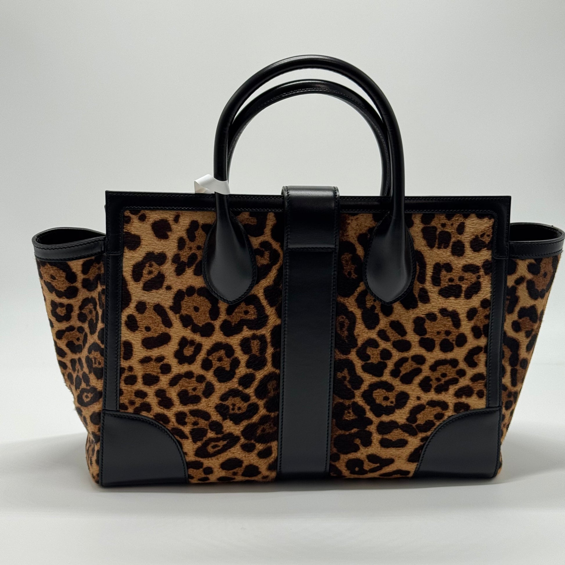 Gucci leopard print calf hair buckle