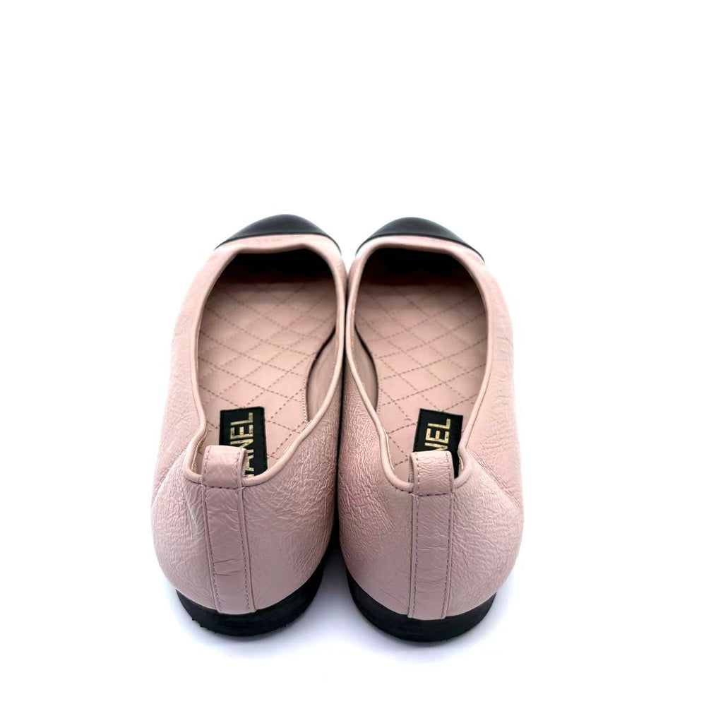 Pink Mesh Cap-Toe Ballet Flats