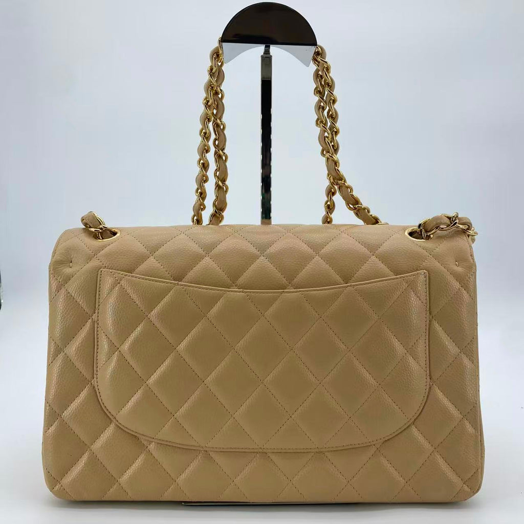 Vintage Classic Double Flap Bag Quilted Caviar Jumbo