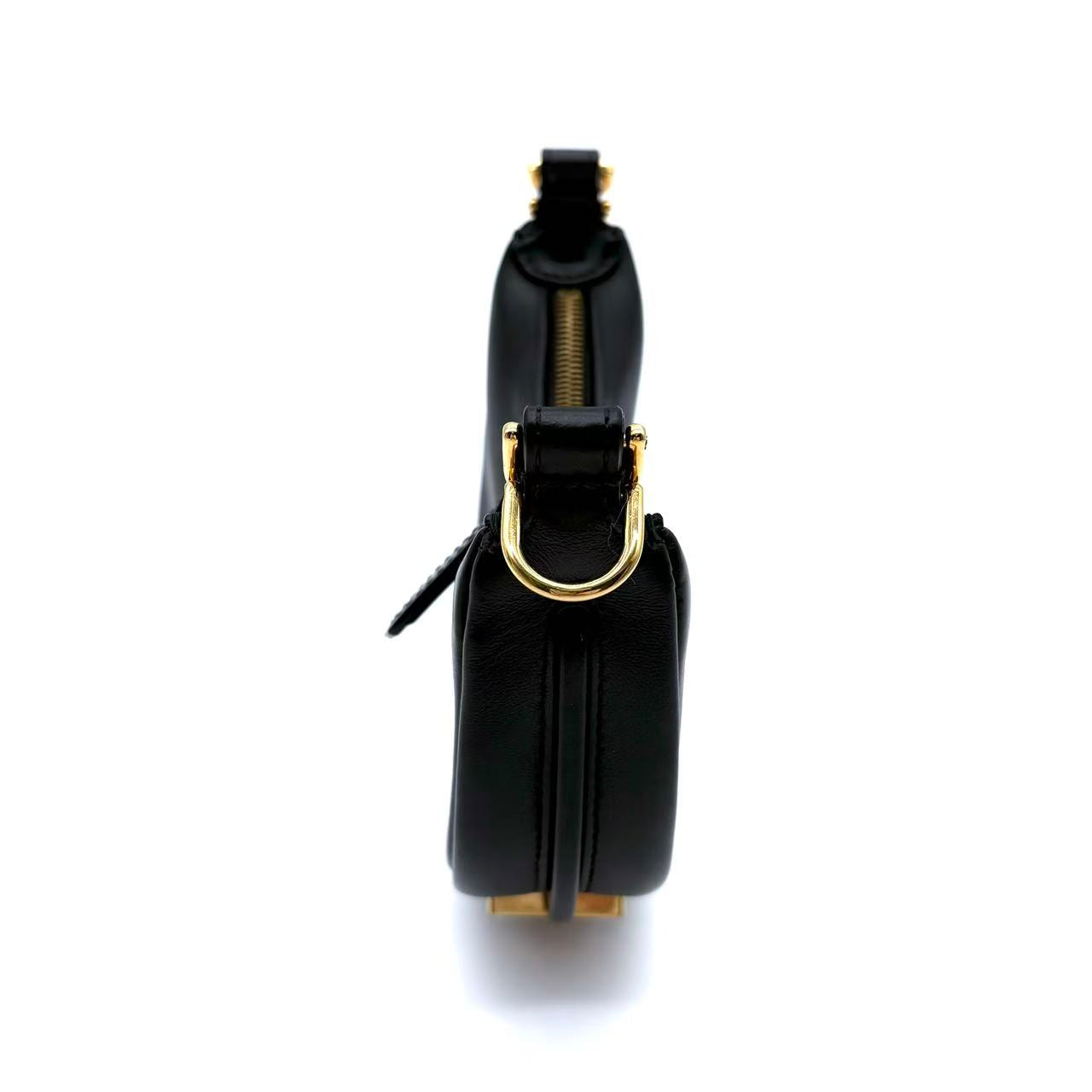 LDM-1498 Vitello Grace Matte Nano Fendigraphy Hobo Charm Black