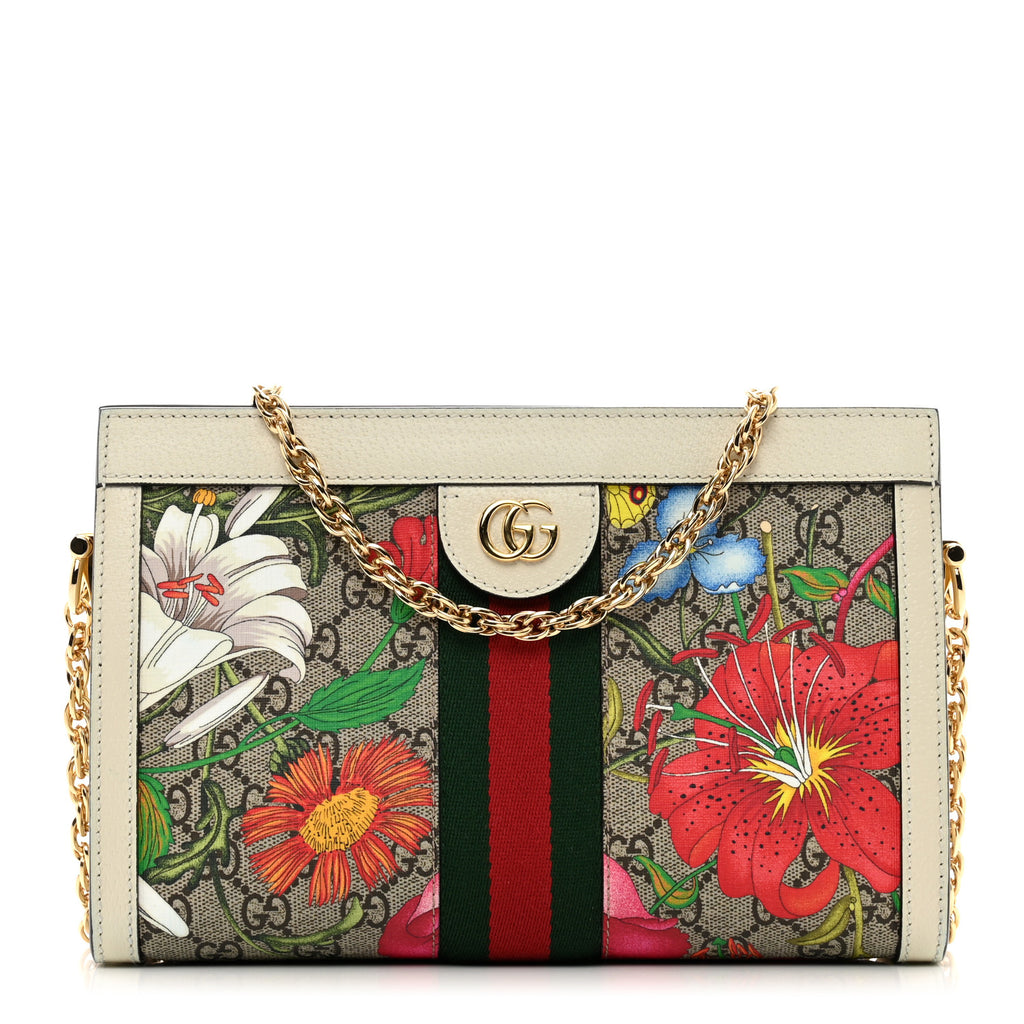 Ophidia shoulder bag Gucci Coated canvas Monogram  Beige twins