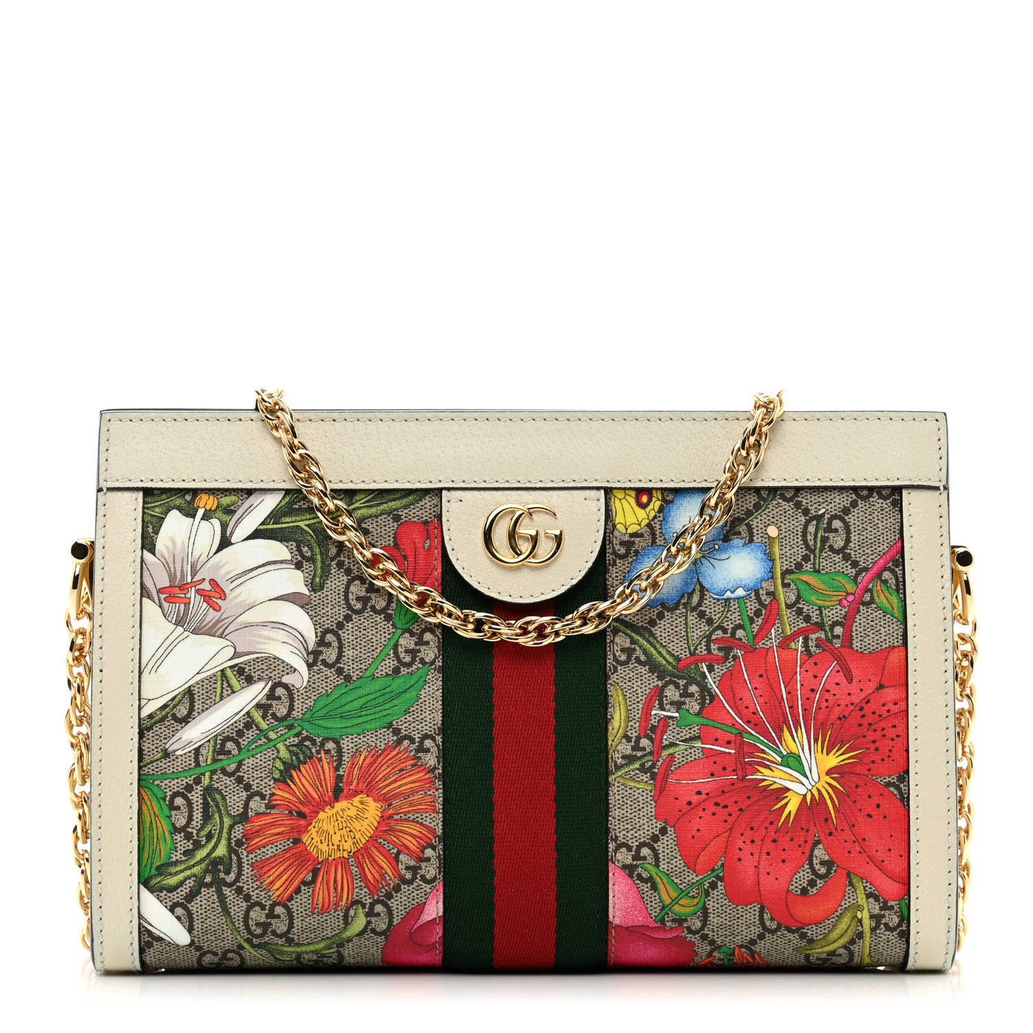 Ophidia shoulder bag Gucci Coated canvas Monogram  Beige twins