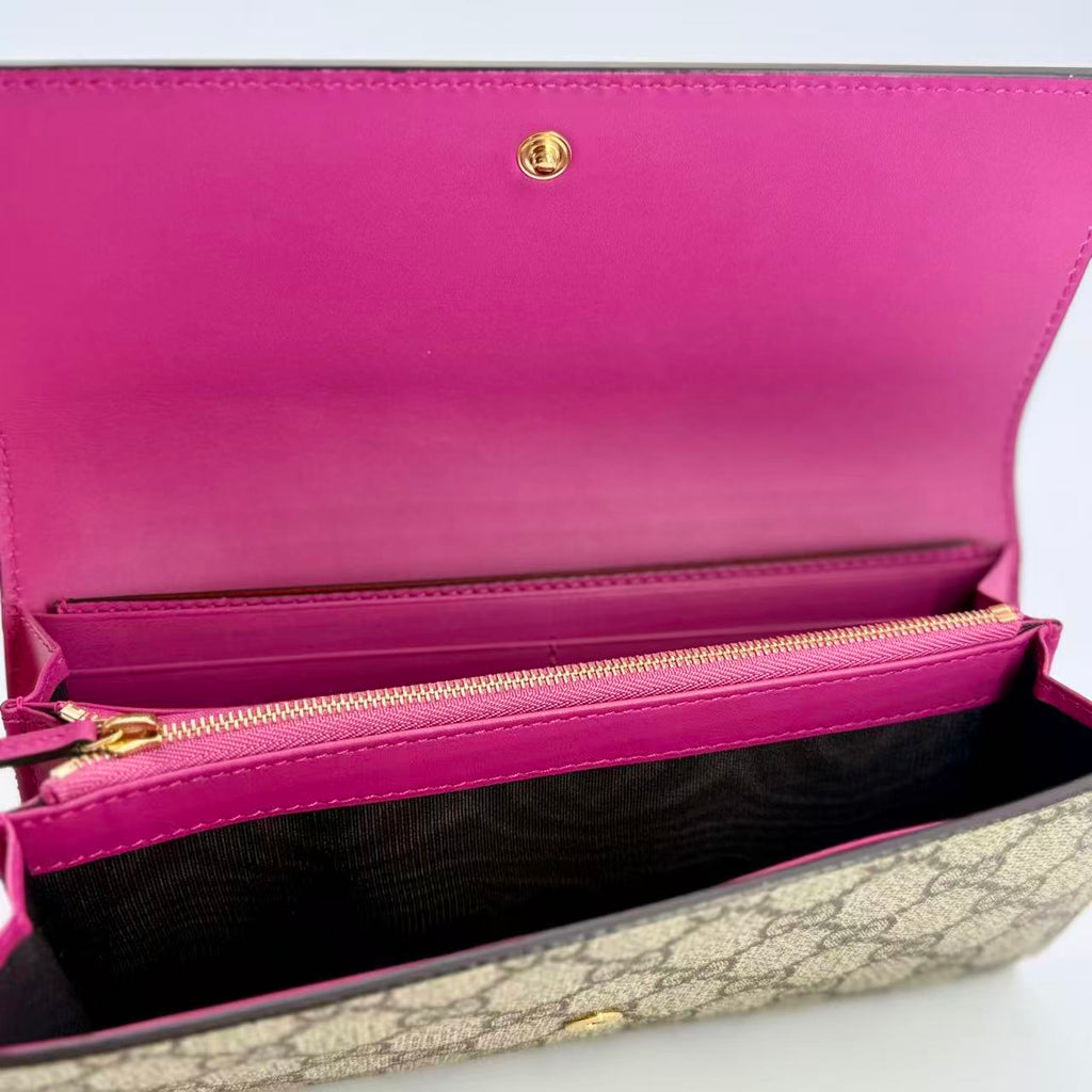 GG 2 in 1 Continental Wallet Leather Long