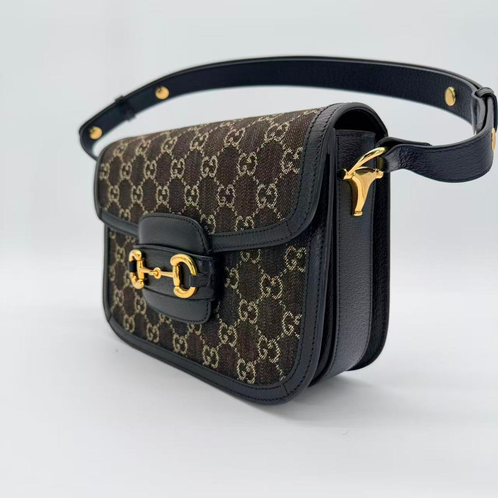 Horsebit 1955 Shoulder Bag GG Denim