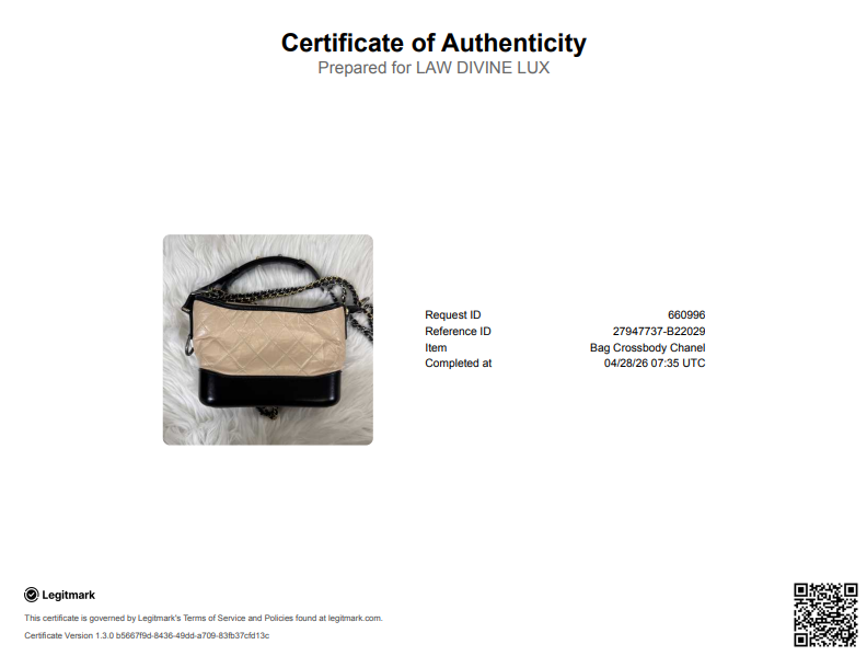 Chanel Aged Calfskin Quilted Medium Gabrielle Hobo Beige Black twins B22029