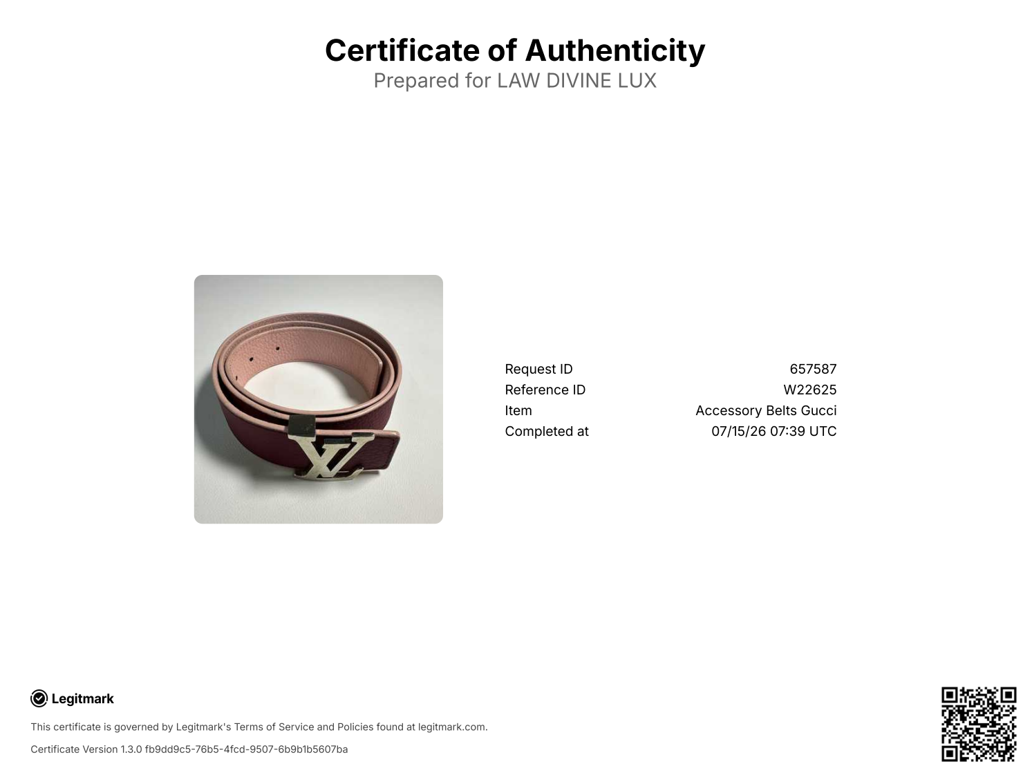 Louis Vuitton Taurillon Calfskin LV Initiales Belt Twins W22625