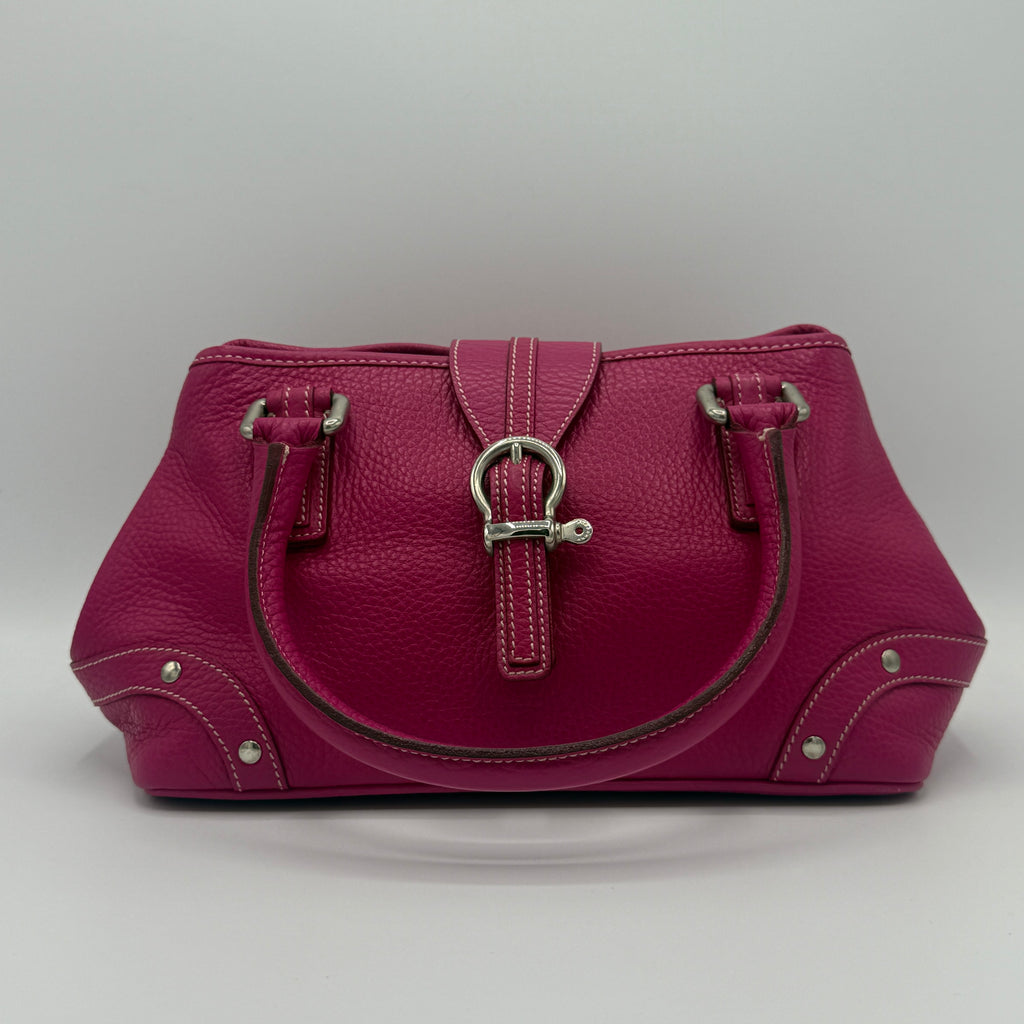 Pink Leather Shoulder Bag