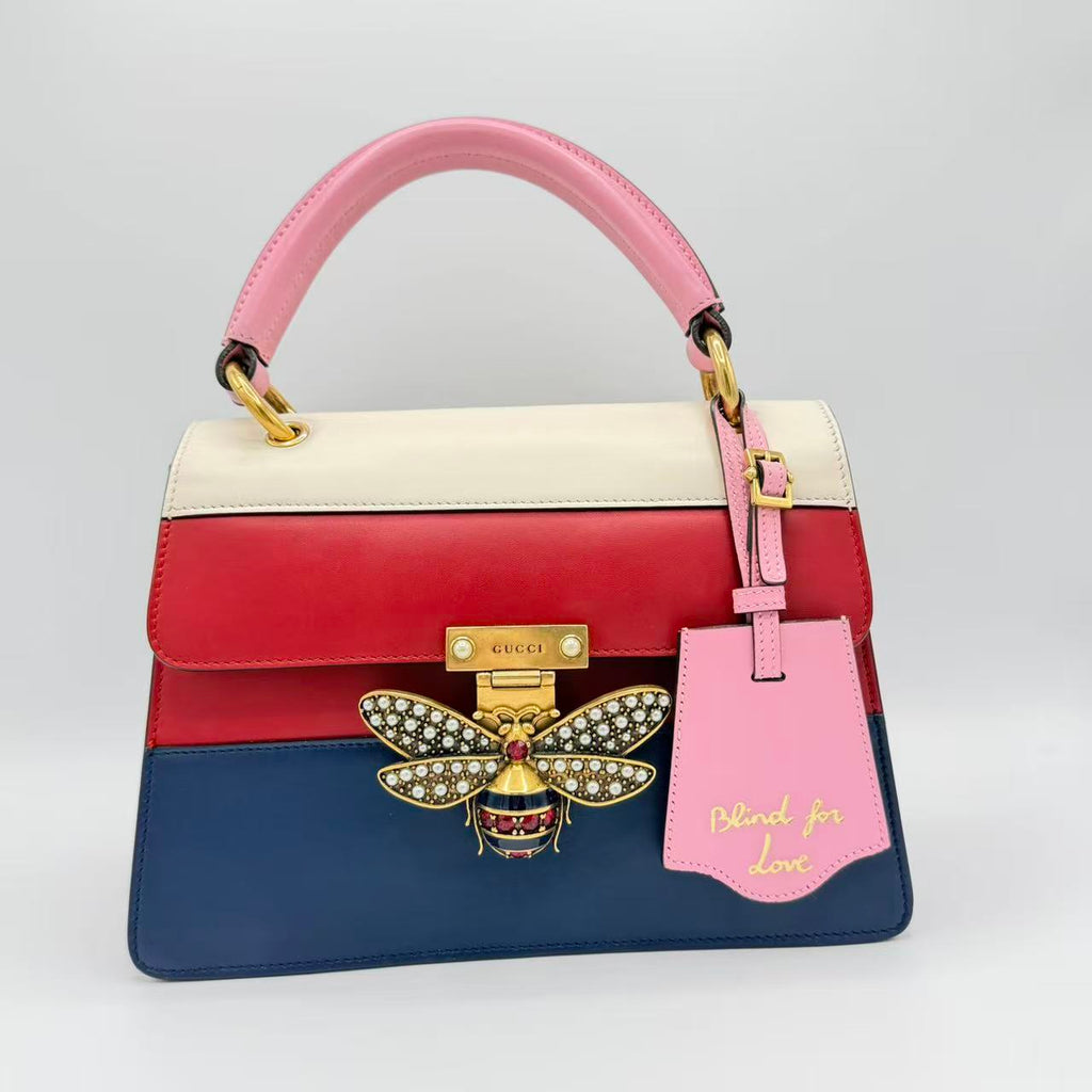 Queen Margaret Top Handle Bag Colorblock Leather