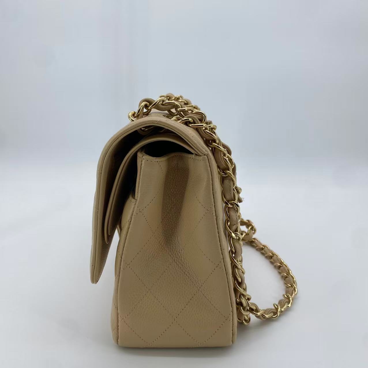 Vintage Classic Double Flap Bag Quilted Caviar Jumbo