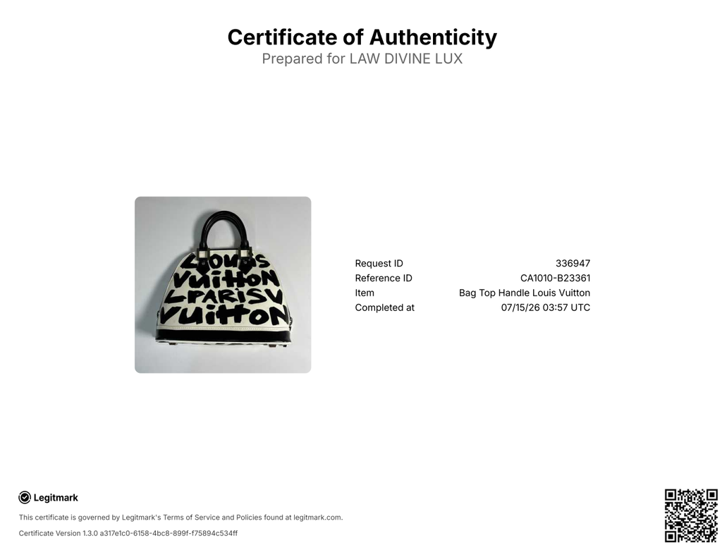 Alma Handbag Limited Edition Graffiti Leather MM Twins B23361