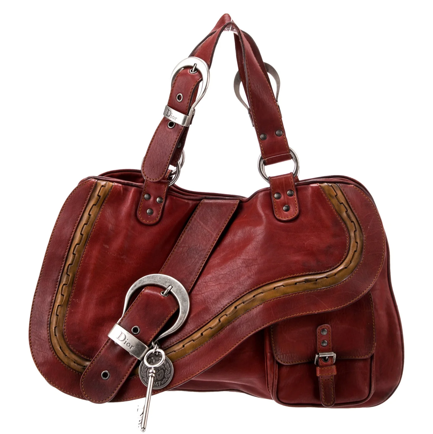 Leather Large Gaucho Double Saddle Bag twins