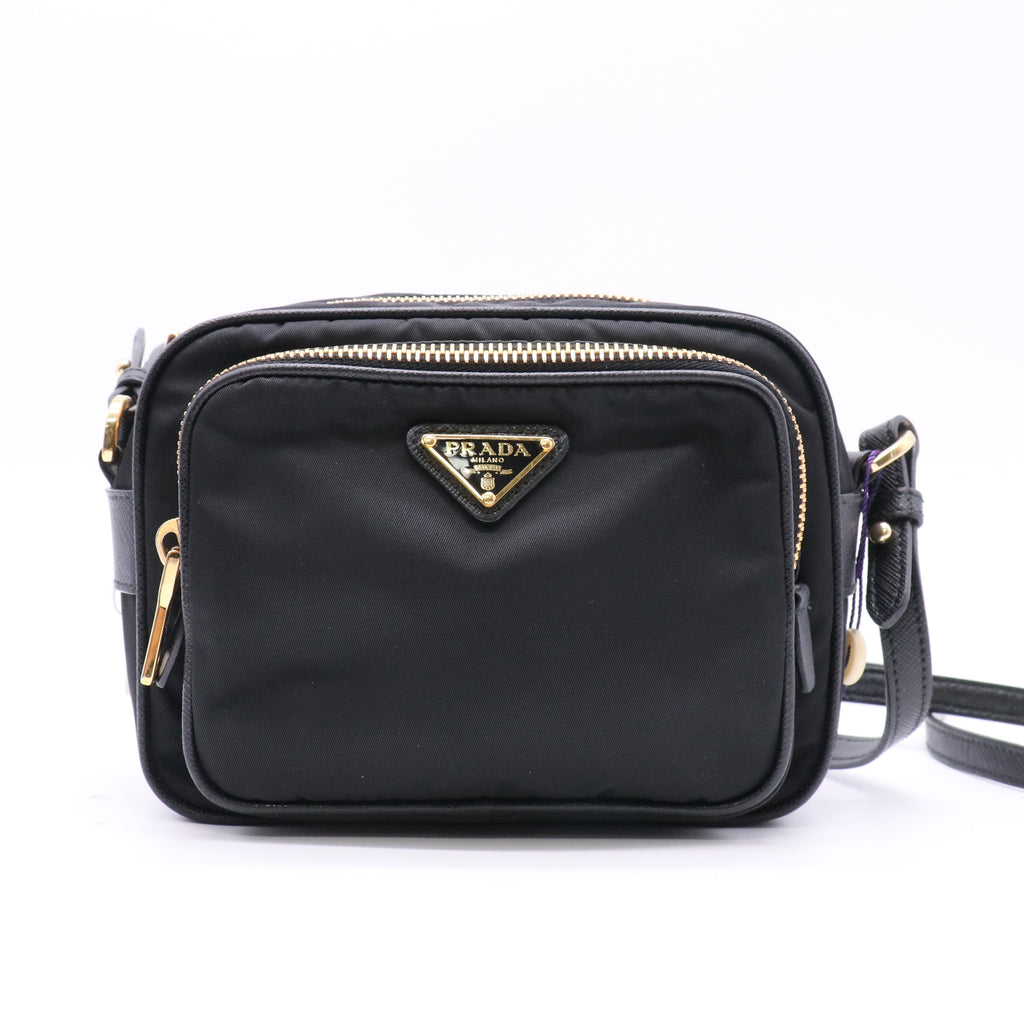 Nylon Saffiano Double Zip Camera Bag twins LDZ1075