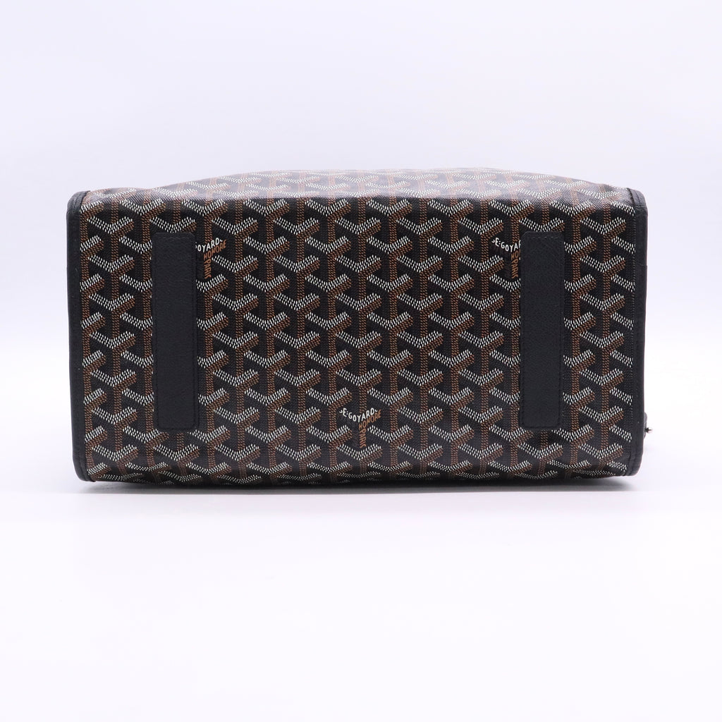 Goyard Black Chevron Print Coated Canvas Saint-Leger Bag TwinsLDJ2715