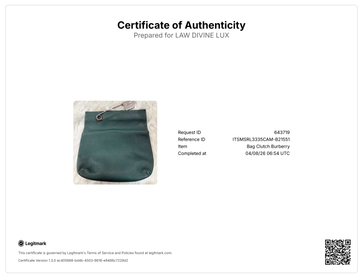 Burberry  Leather Safety Pin Clutch B21551