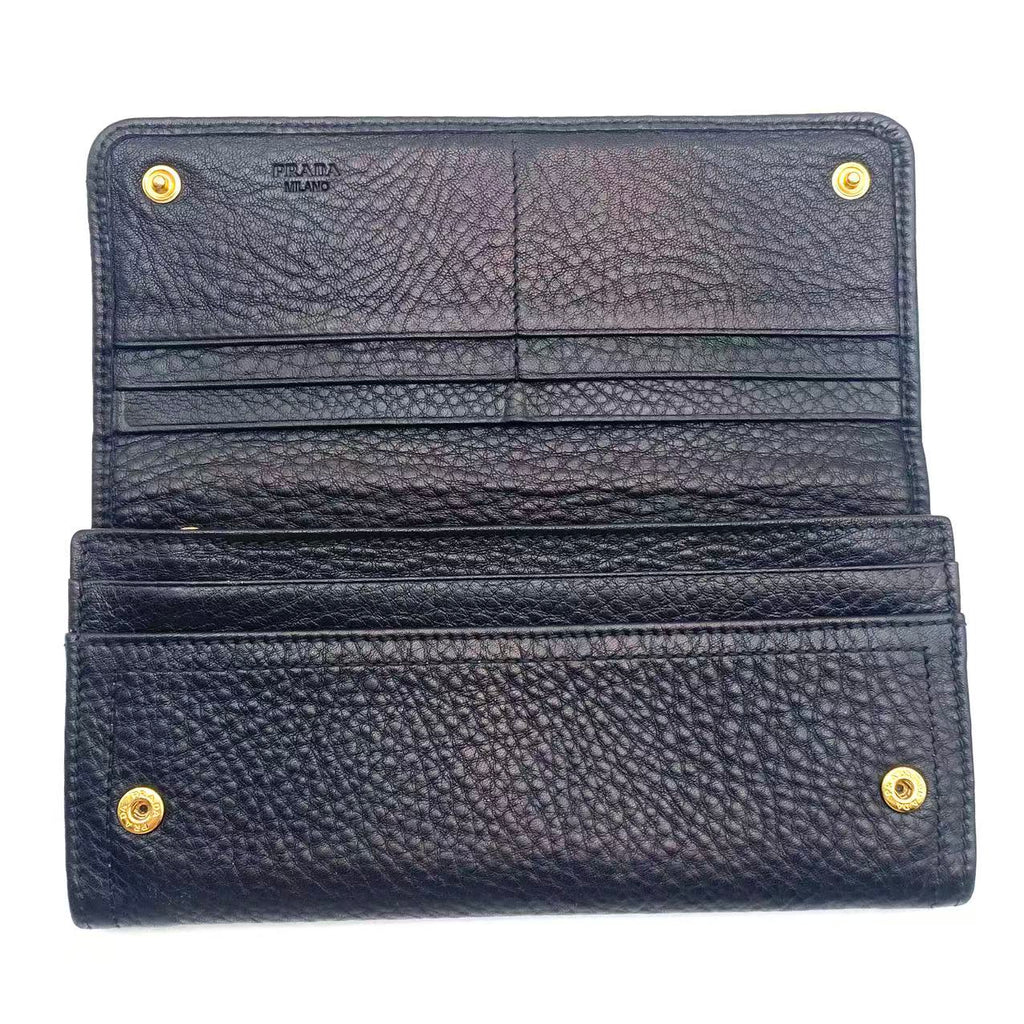 Vitello Daino Leather Continental Wallet