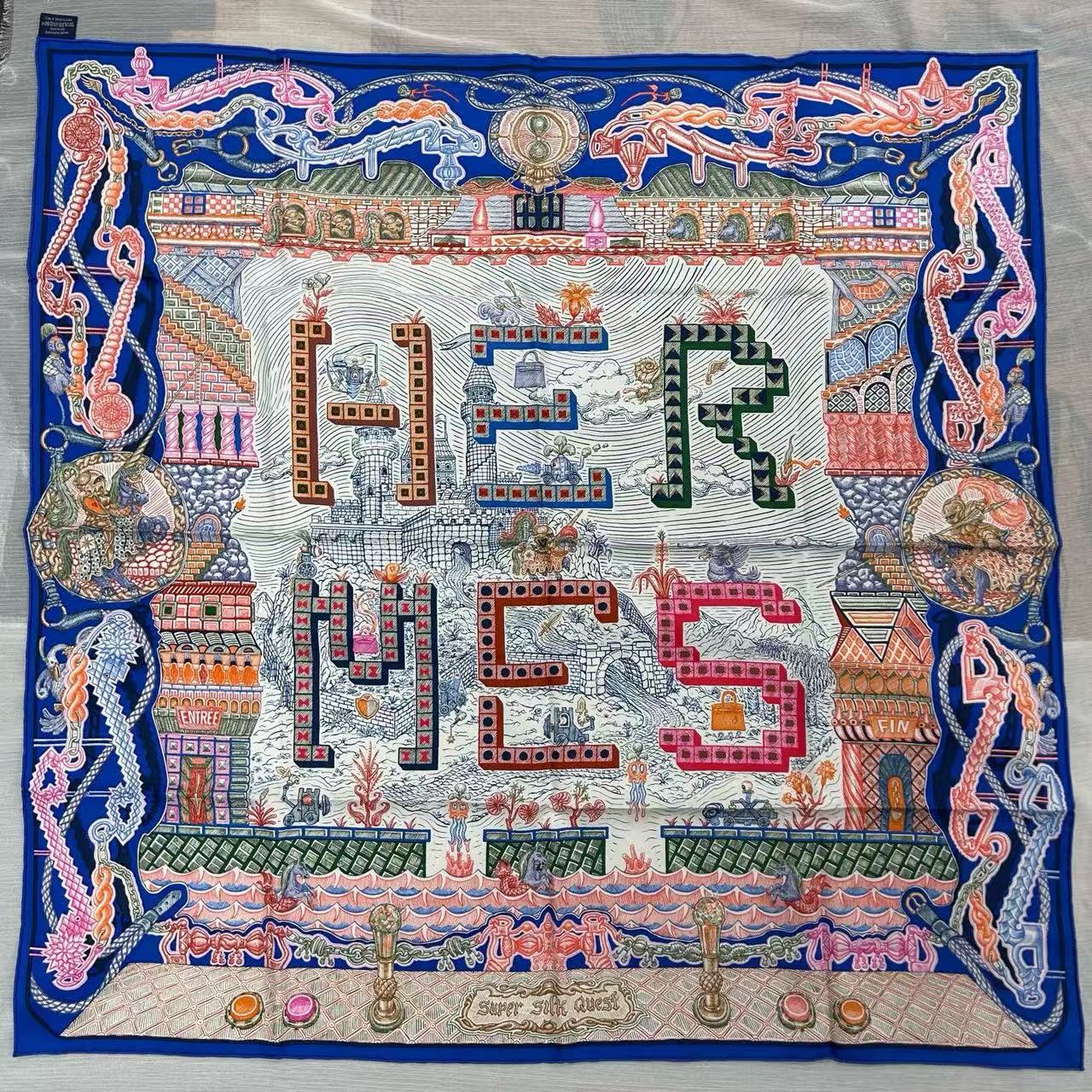 Carre Super Silk Quest Scarf 90 Twins LDJ3196