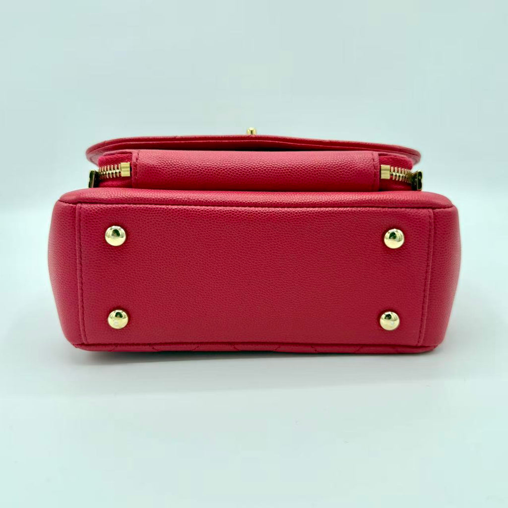 Business Affinity Flap Bag Quilted Caviar Small