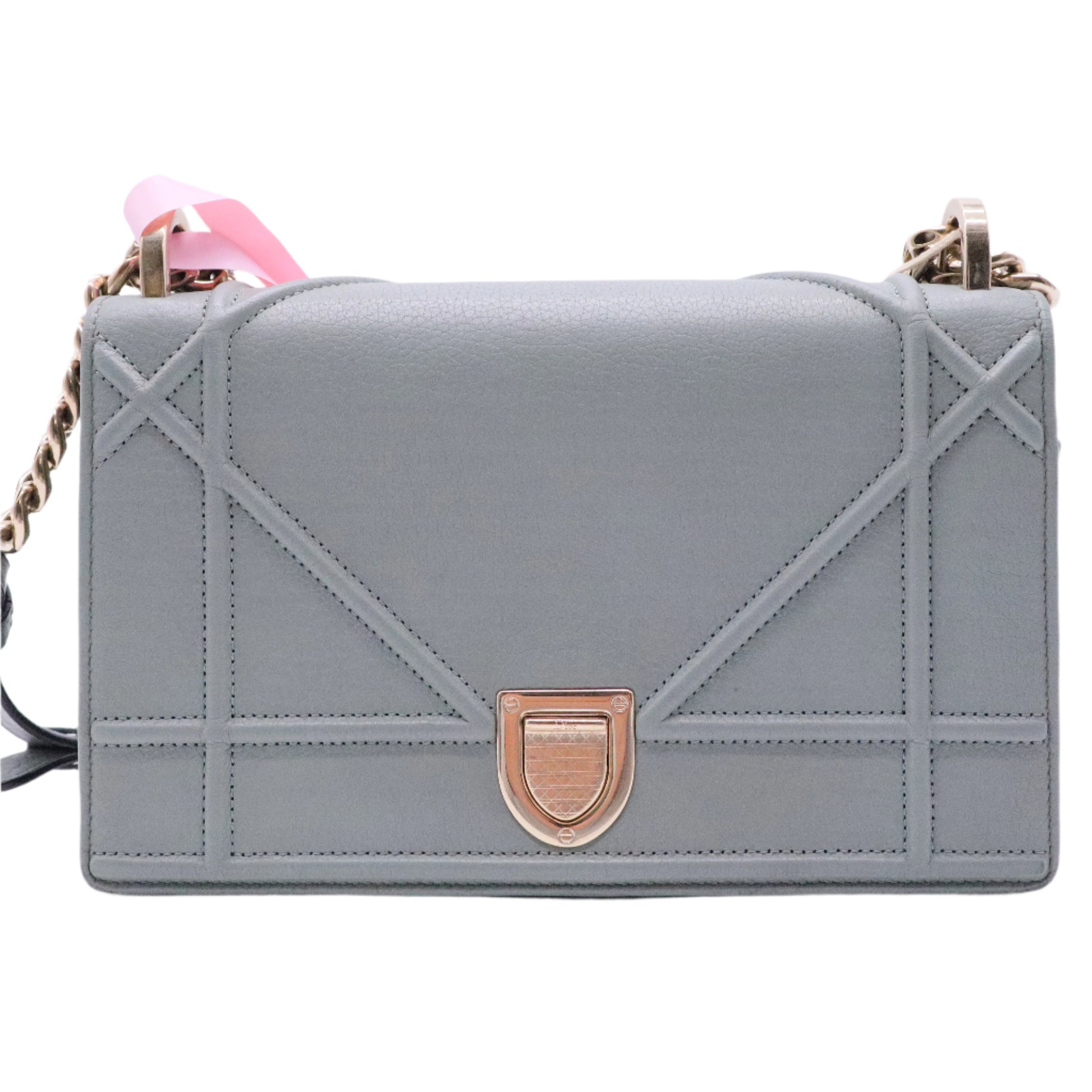 Diorama Flap Bag Grained Calfskin Medium Twins