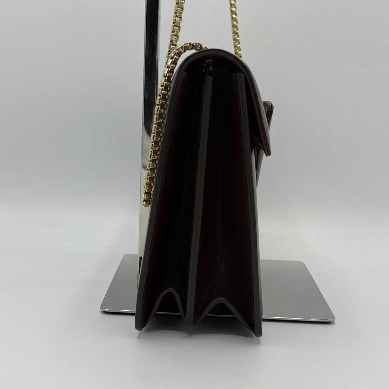 Calfskin Thalia Flap Shoulder Bag Wine