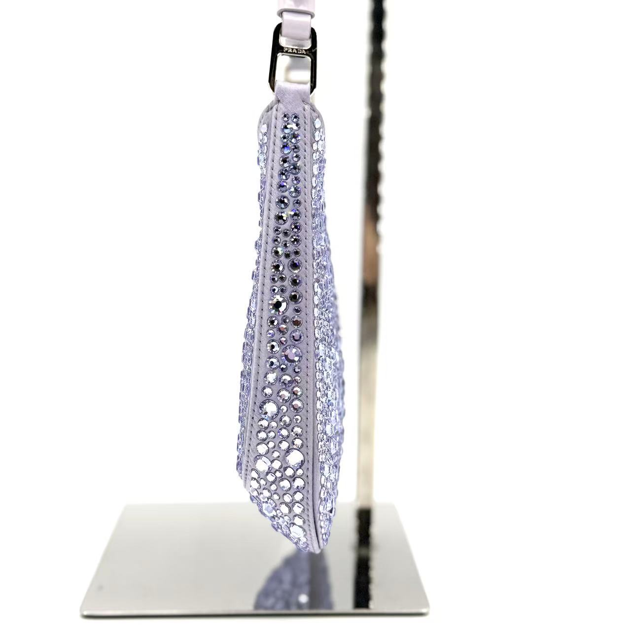 Cleo Shoulder Bag Crystal Embellished Satin Small