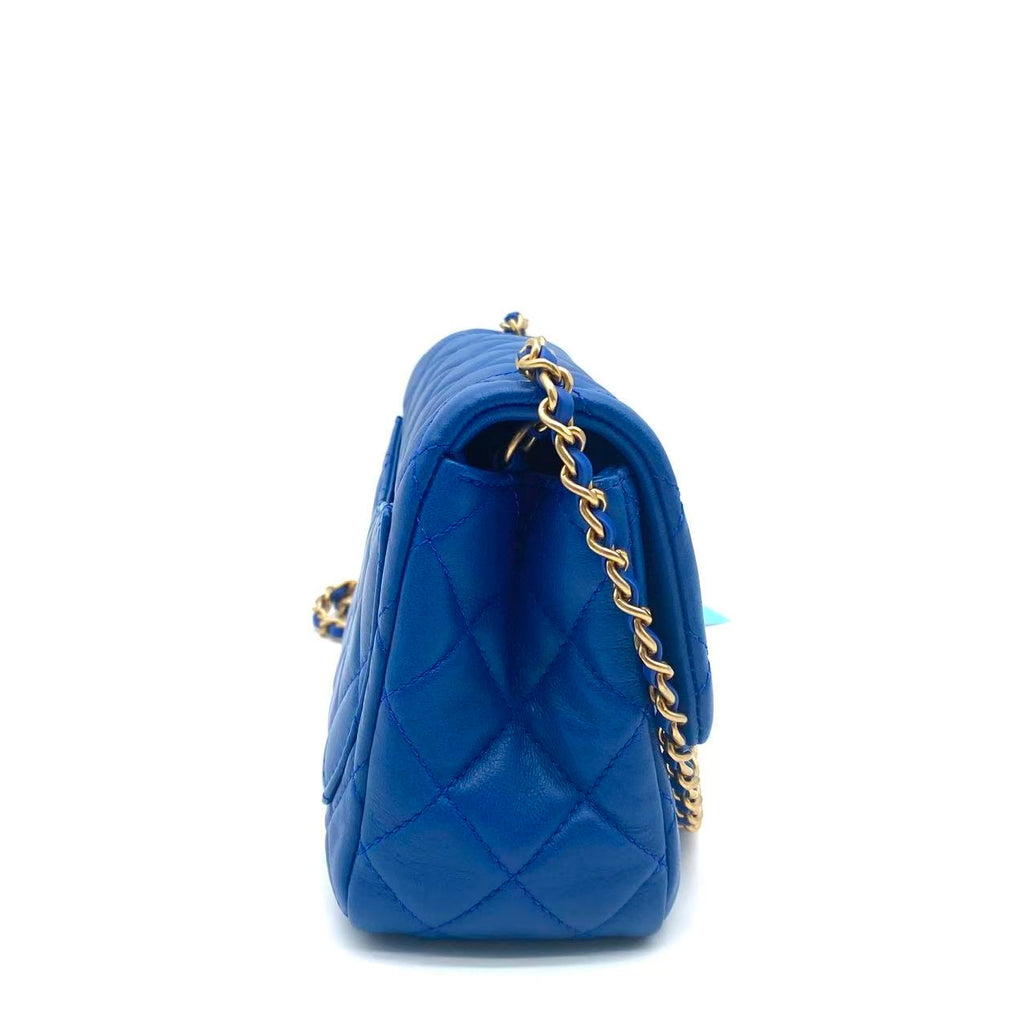 Pearl Crush Square Flap Bag Quilted Lambskin Mini