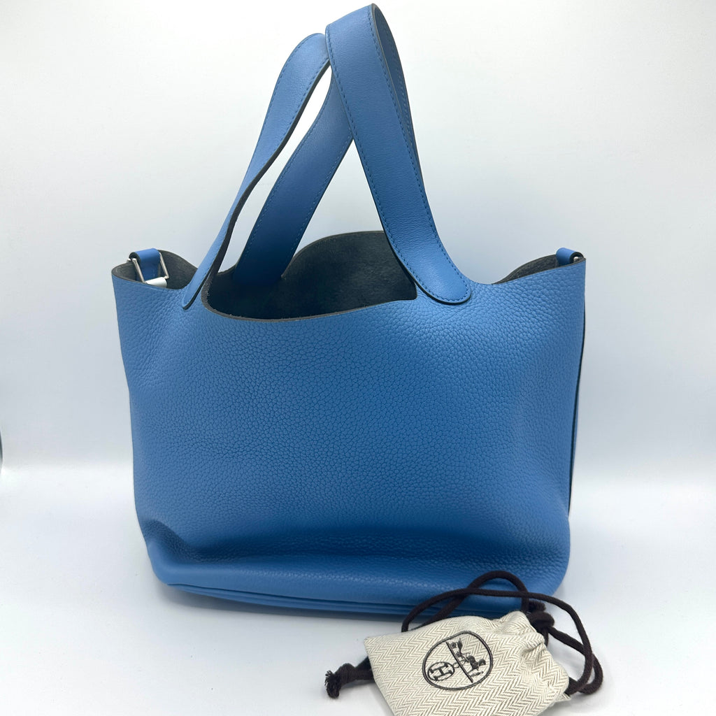 Picotin 22 Togo Leather Palladium Hardware 2T Blue Paradise