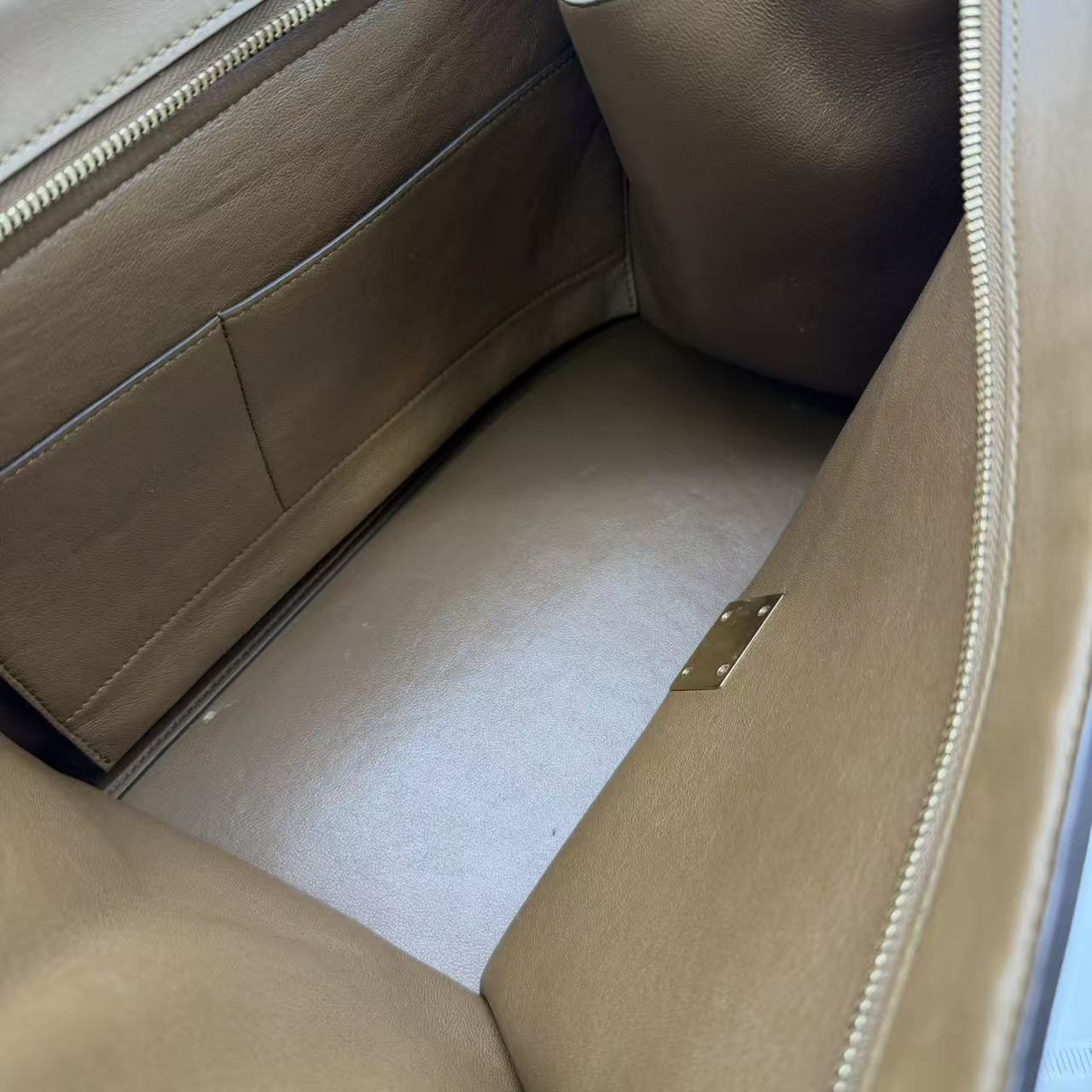 Celine Tri Color Leather and Suede Medium Trapeze Bag Twins