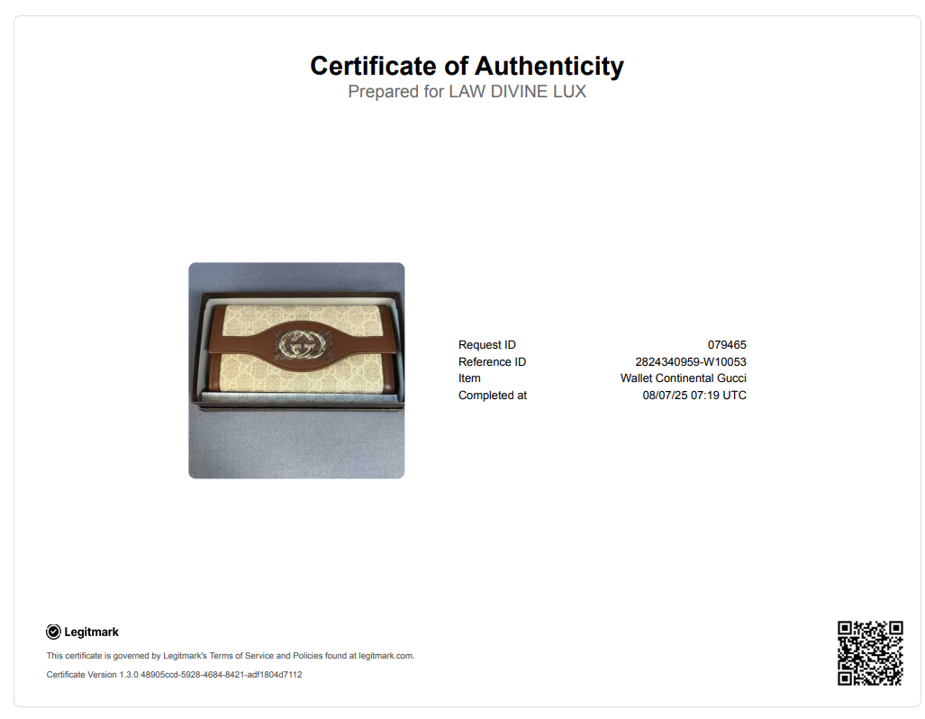 GG Jacquard Flap Wallet with Brown Leather Trim