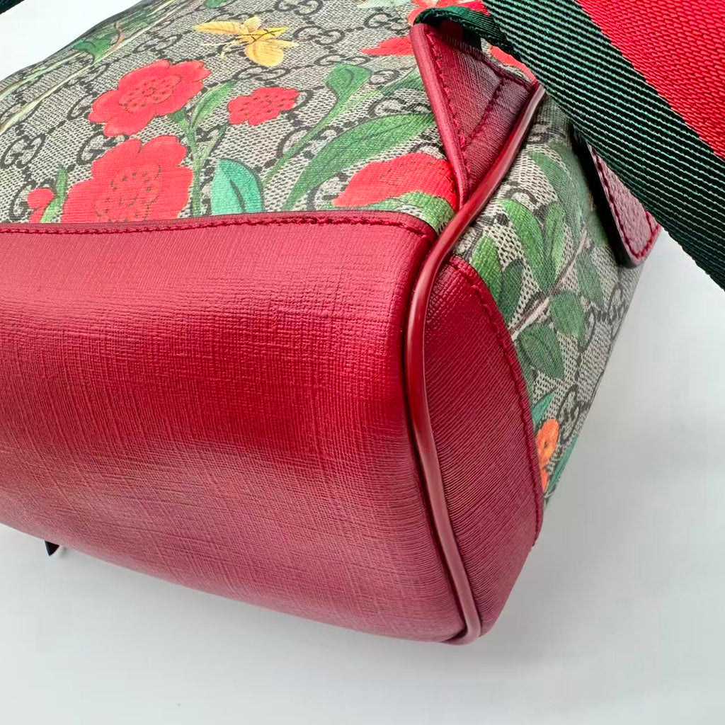 Zip Pocket Backpack Tian Print GG Coated Canvas Small