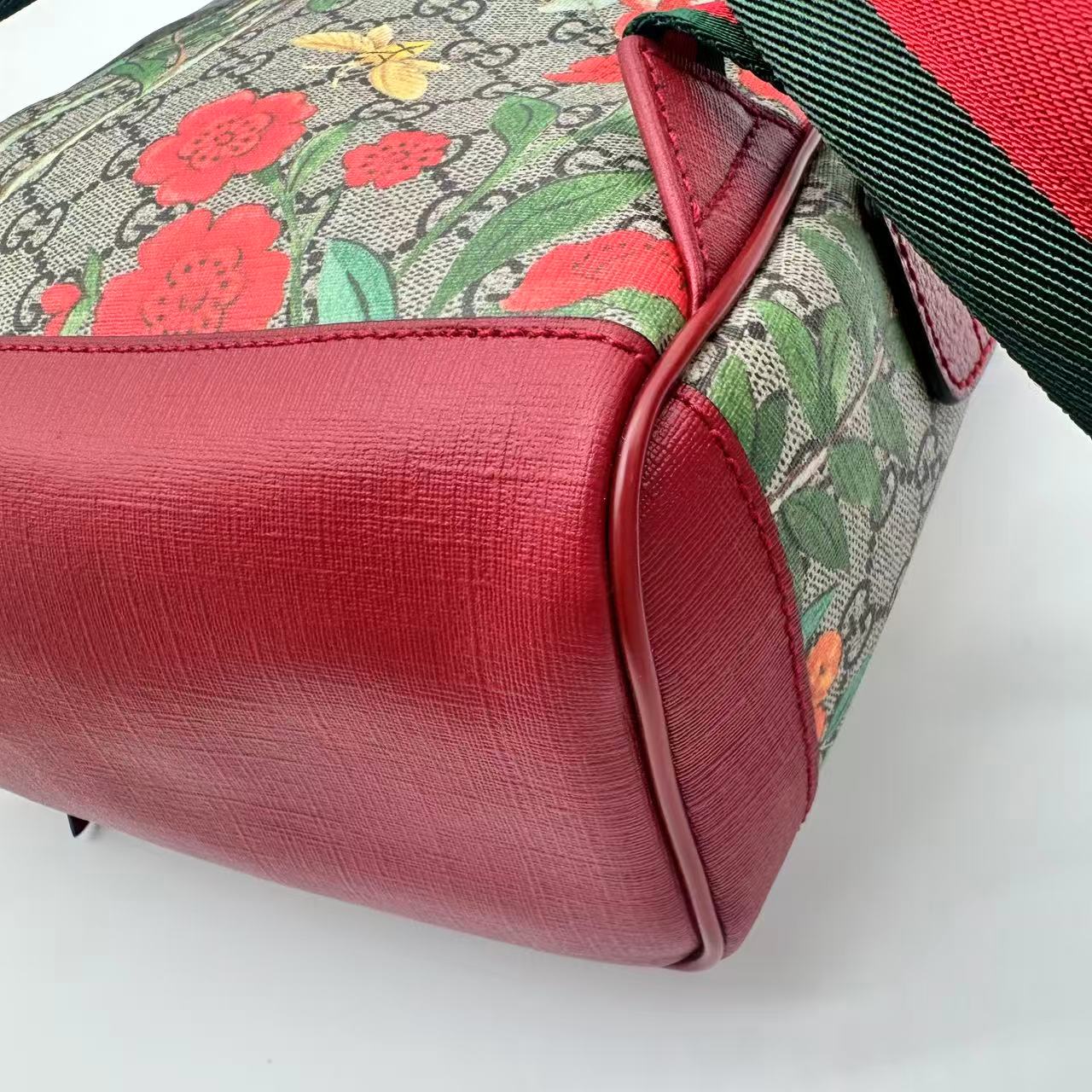 Zip Pocket Backpack Tian Print GG Coated Canvas Small