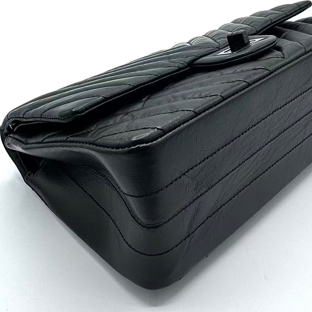 Reissue 2.55 So Black Double Flap Bag