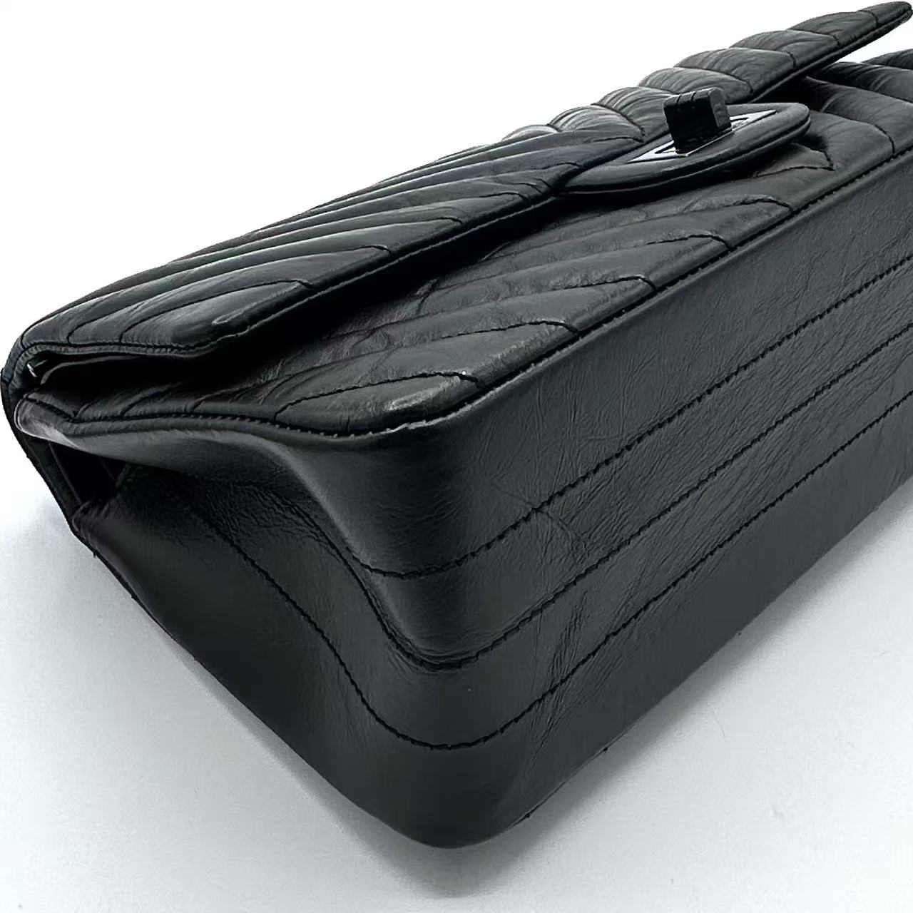 Reissue 2.55 So Black Double Flap Bag