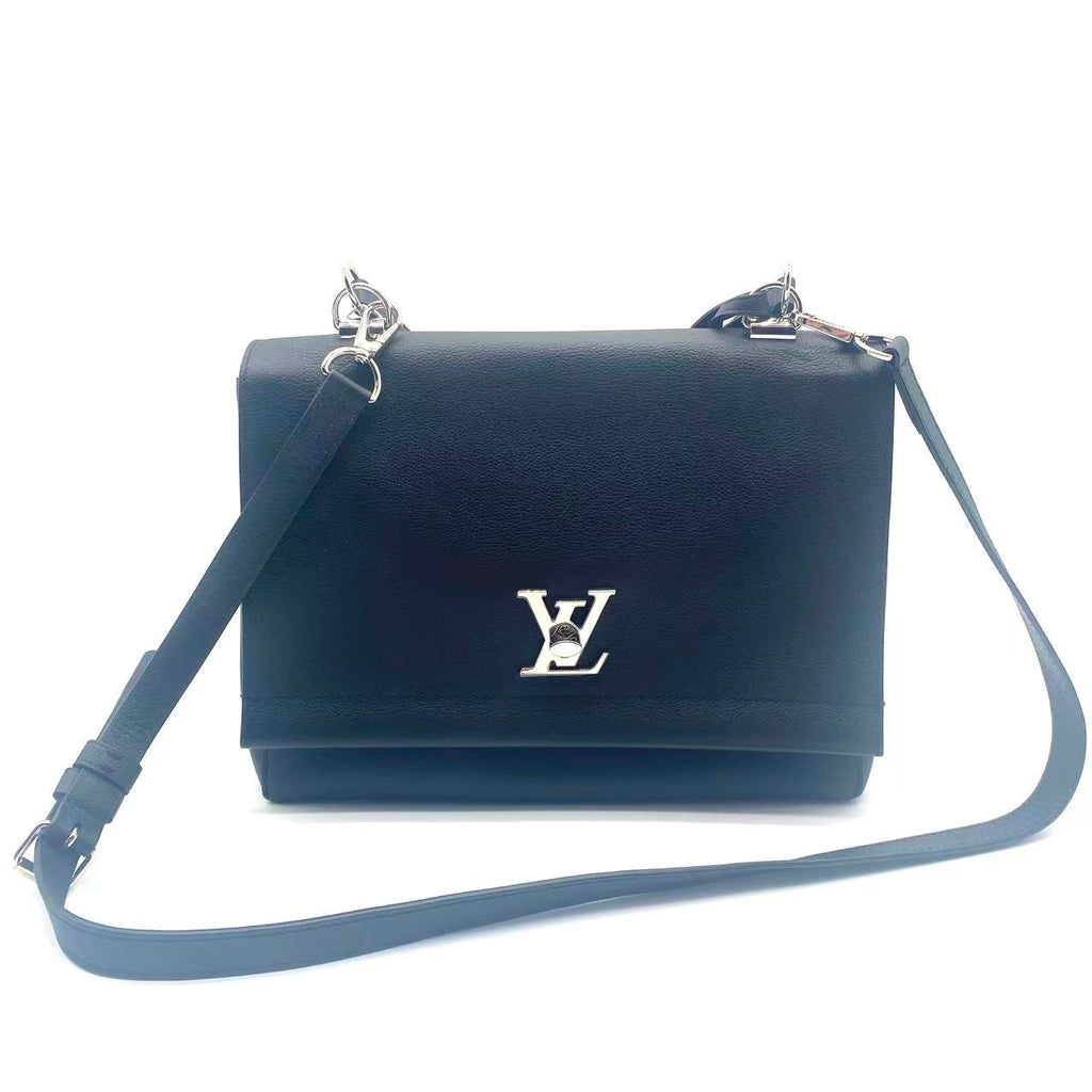 Black Calfskin Leather Lockme II Bag