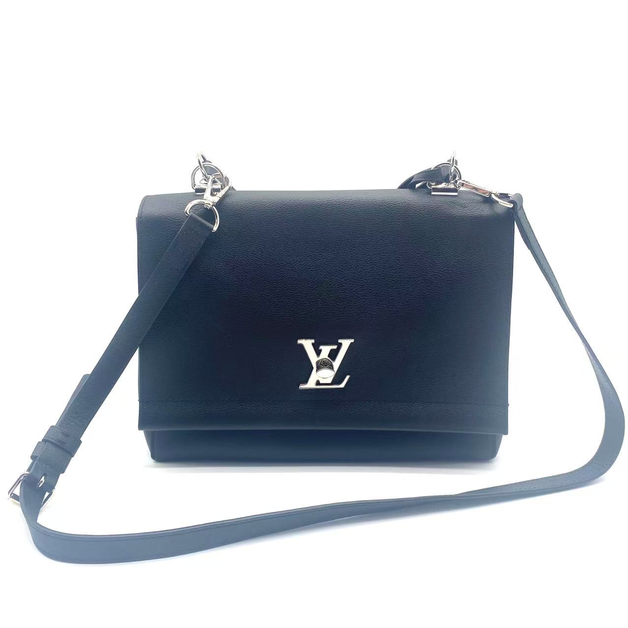 Black Calfskin Leather Lockme II Bag