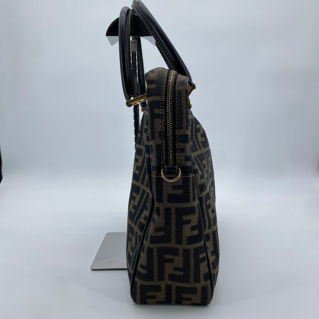 Vintage Zucca Handle Messenger Bag