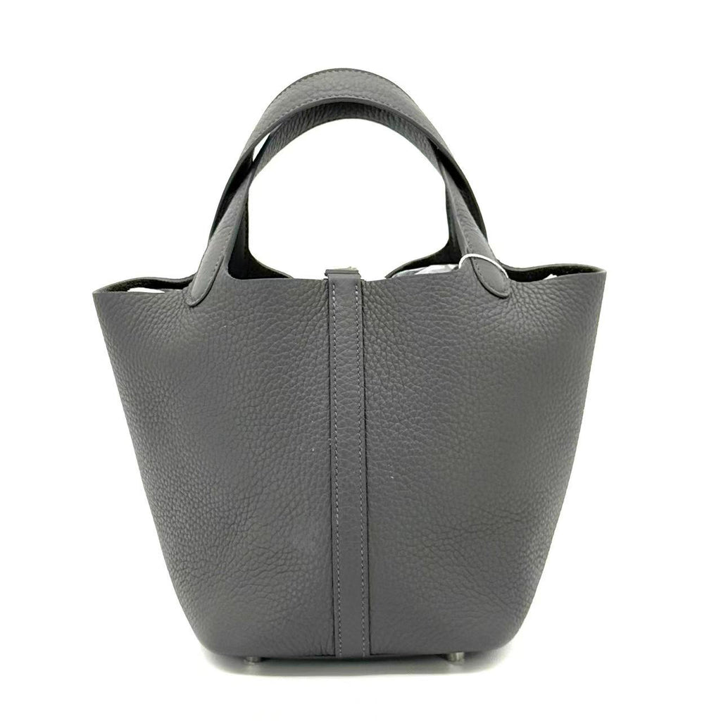 Picotin 18 Lock Bag Clemence 85 Ardoise Palladium Hardware