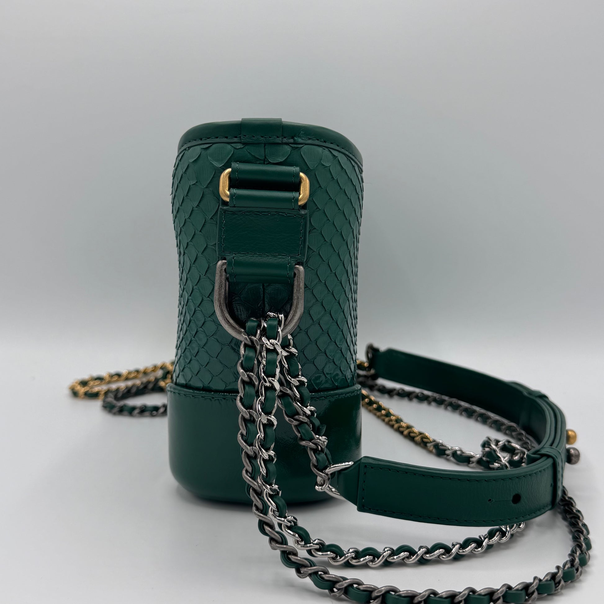 Chanel Gabrielle Hobo Bag emerald python green