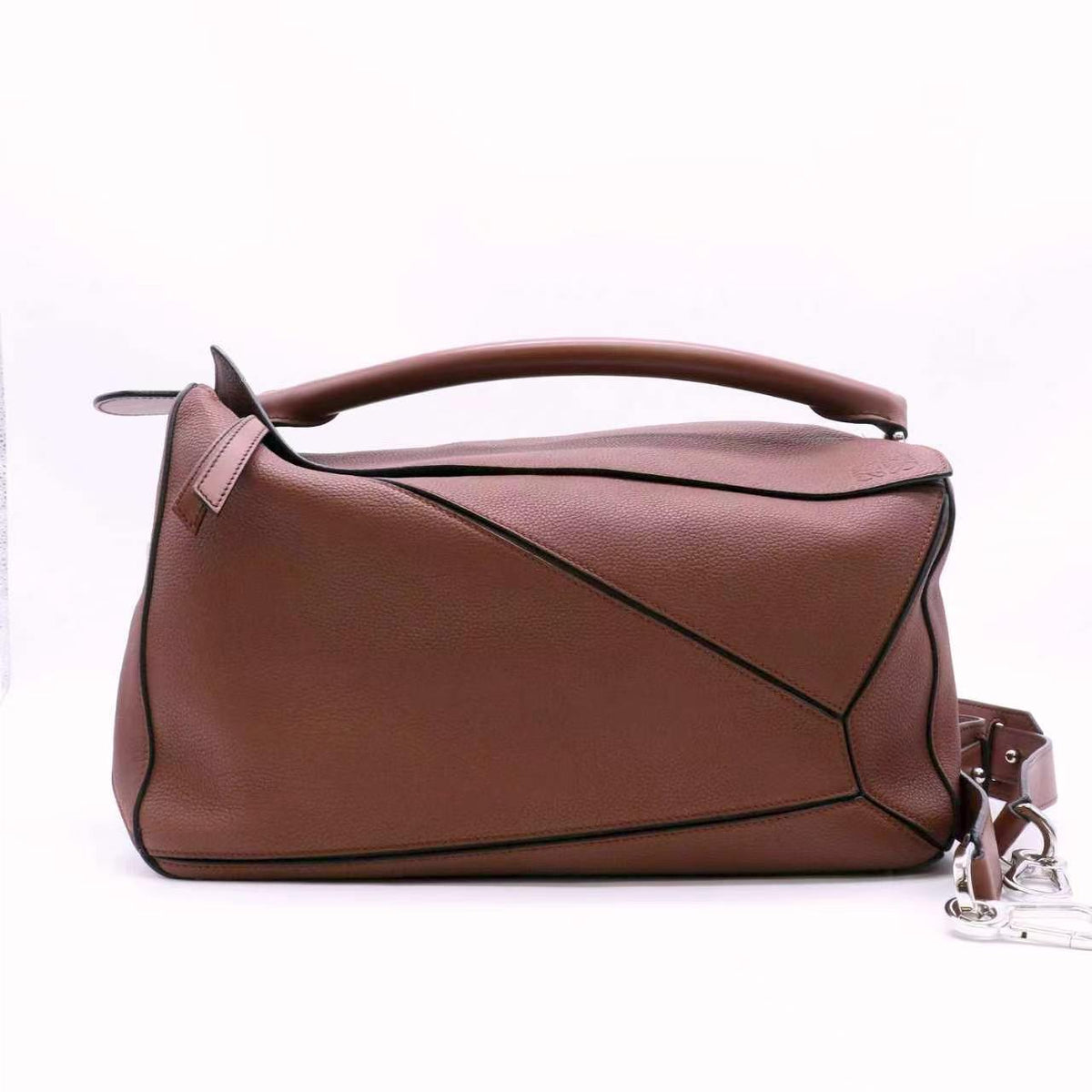 Loewe Calfskin Medium Puzzle Bag Tan Twins LDZ1272