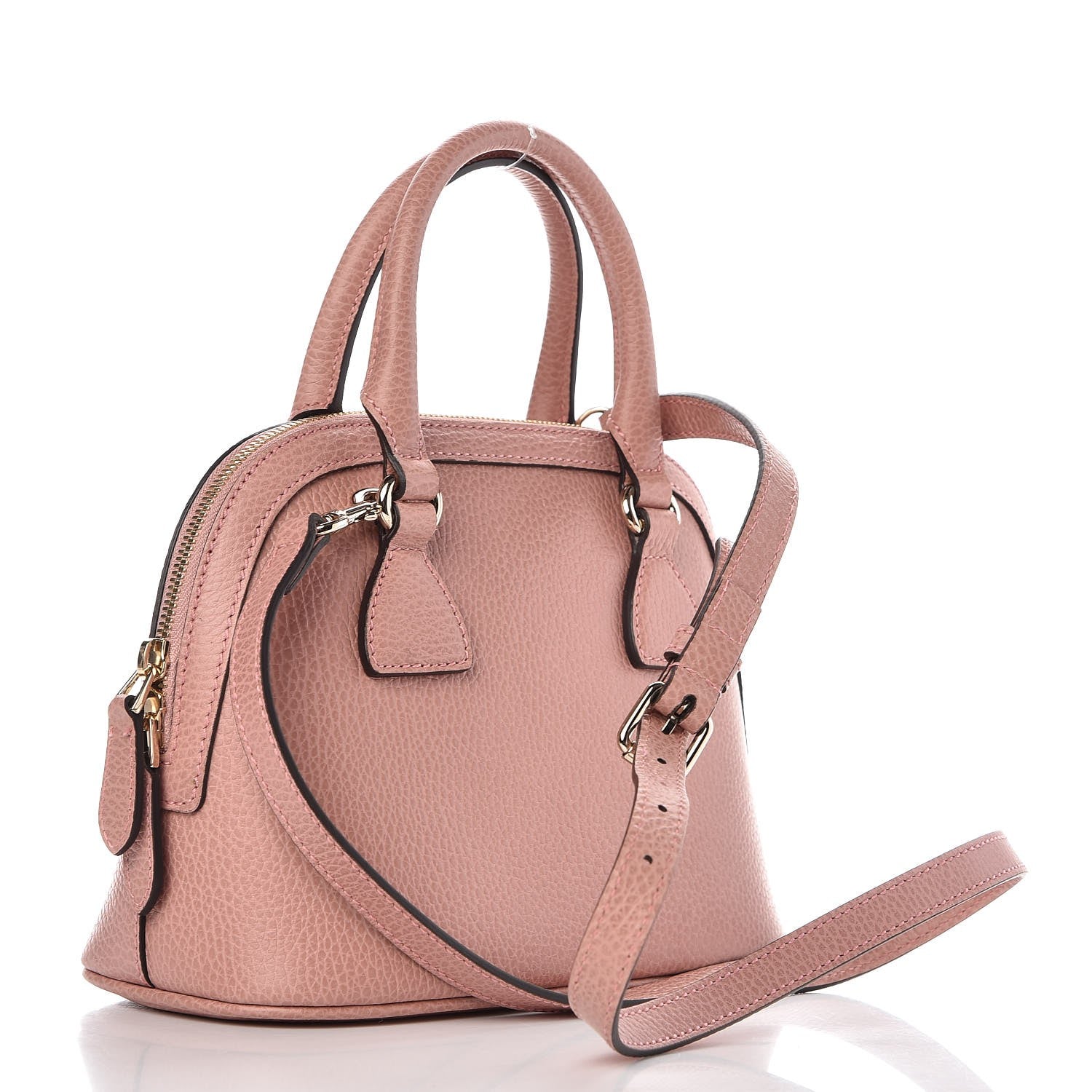 Dollar Calfskin Small GG Charm Dome Bag Soft Pink twins